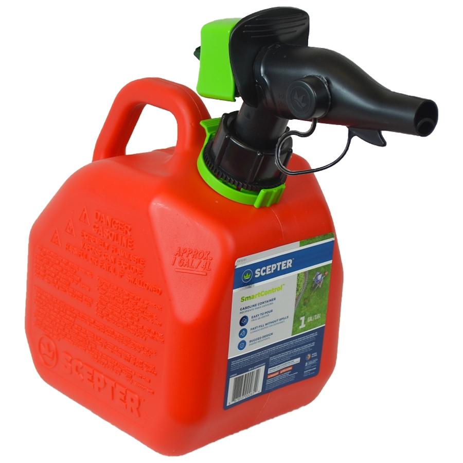 SureCan 5 Gallon Controlled Flow Gasoline Fuel Can w/ Rotating Nozzle, Red  